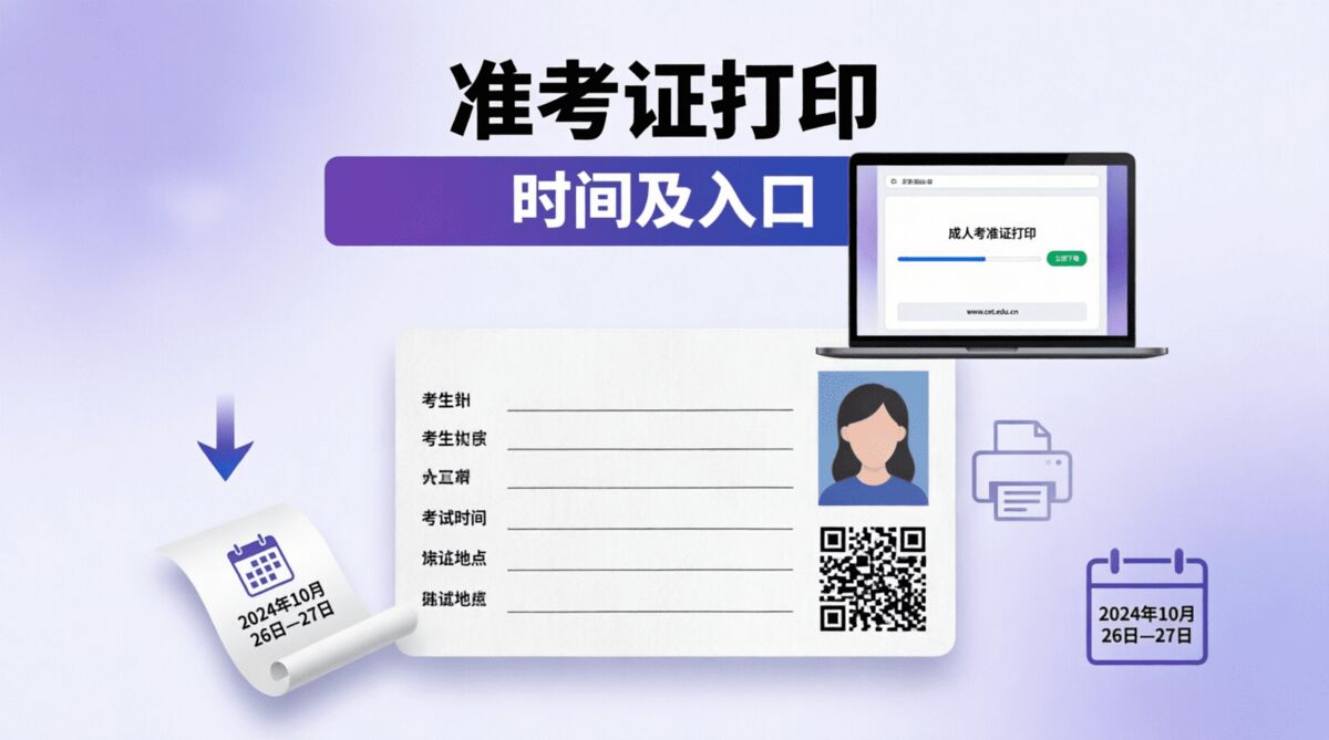 重庆成考准考证打印时间及入口
