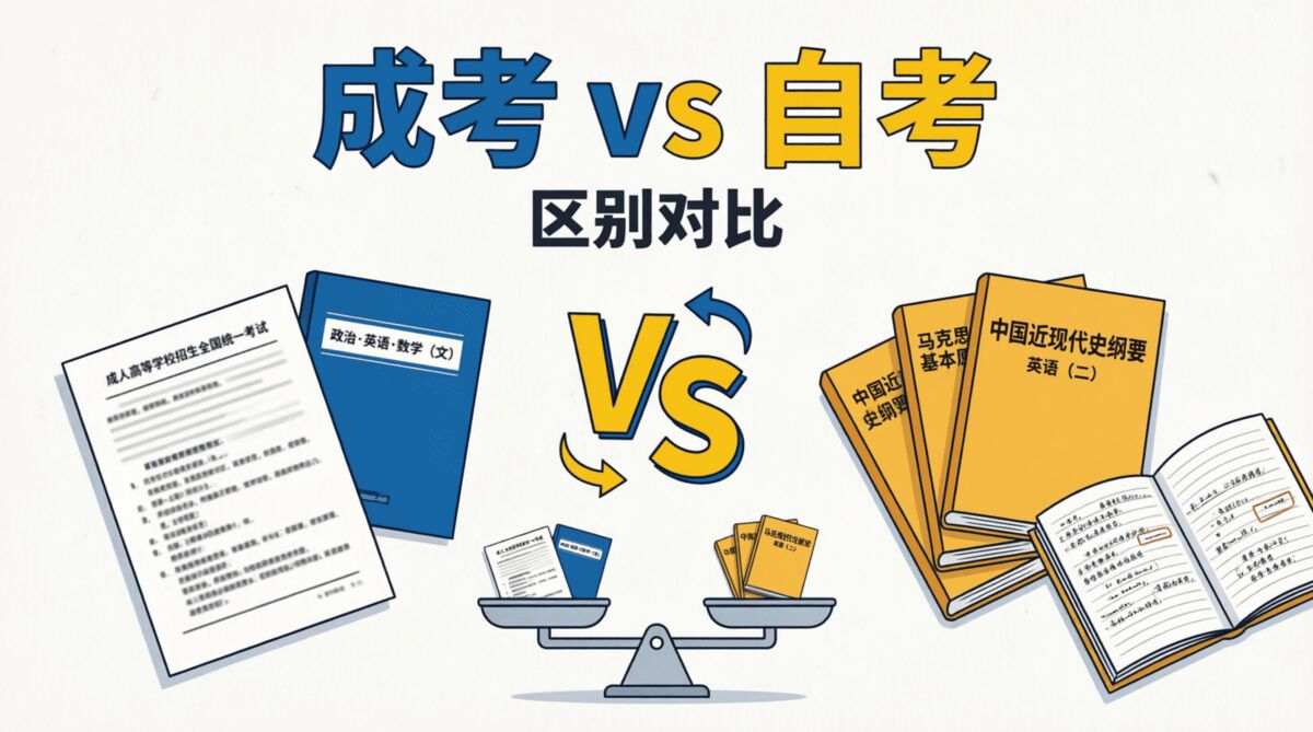 重庆成考和自考的区别对比
