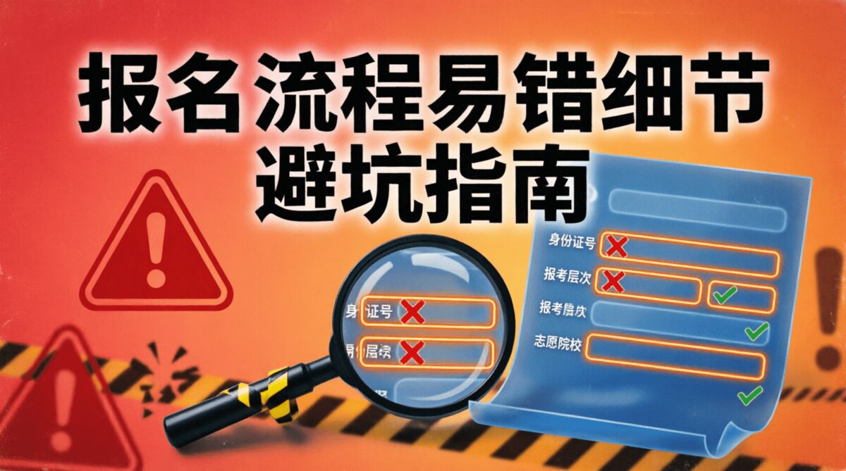 重庆成人高考报名流程中容易出错的细节