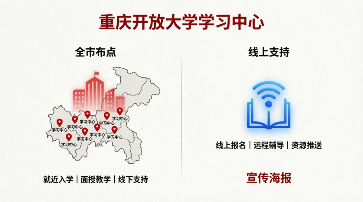 重庆开放大学有哪些学习中心?