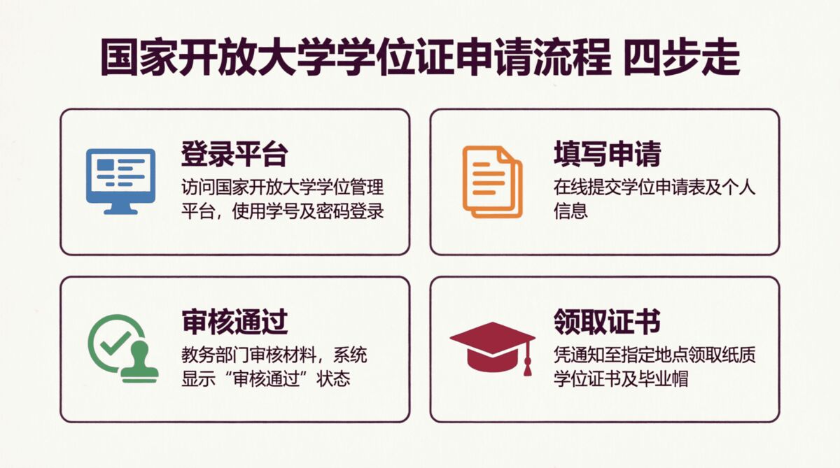 国家开放大学学位证怎么申请？