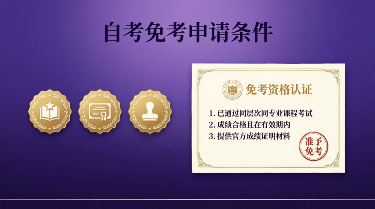 重庆自考免考申请条件