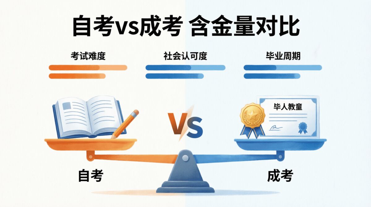重庆自考和成考哪个含金量高？